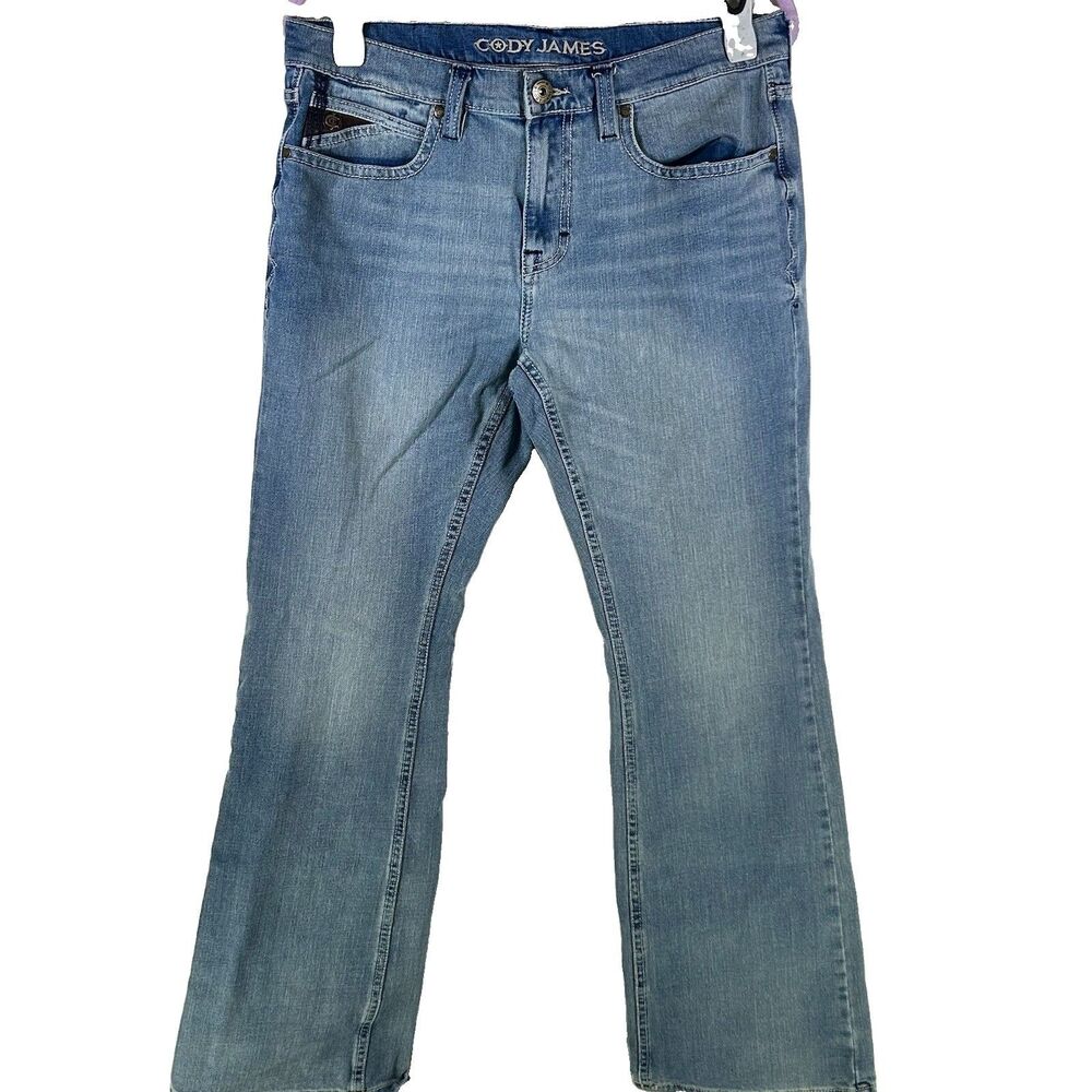 Cody James Boot Cut Jeans Men 33x32 Blue Whiskered Cowboy Western Work - Picture 1 of 12